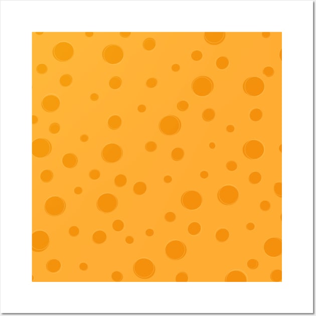Swiss Yellow Cheese Seamless Pattern Wall Art by CONCEPTDVS